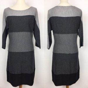 Sandra Darren Colorblock Bodycon Sweater Dress M